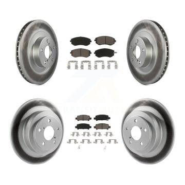 Front Rear Coated Disc Brake Rotors And Ceramic Pads Kit For Subaru Outback Legacy Baja KGC-100714