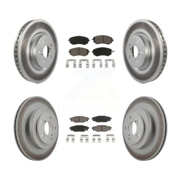 Front Rear Coated Disc Brake Rotors And Ceramic Pads Kit For Subaru Legacy KGC-100716