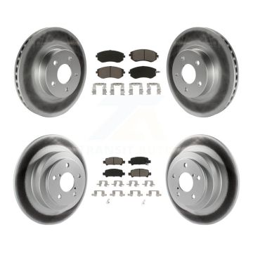 Front Rear Coated Disc Brake Rotors And Ceramic Pads Kit For Subaru Legacy KGC-100718
