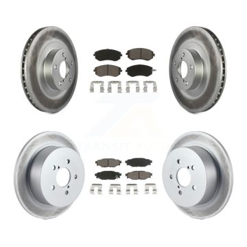 Front Rear Coated Disc Brake Rotors And Ceramic Pads Kit For 2005 Subaru Outback Legacy KGC-100719