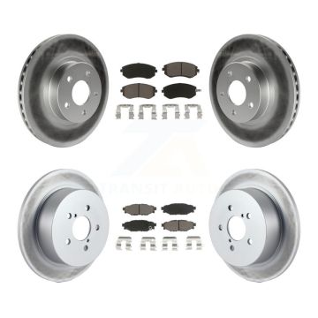 Front Rear Coated Disc Brake Rotors And Ceramic Pads Kit For 2005 Subaru Legacy i/Limited KGC-100720