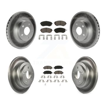 Front Rear Coated Brake Rotors Ceramic Pad Kit For 2002-2003 Subaru Impreza Outback RS TS KGC-100721