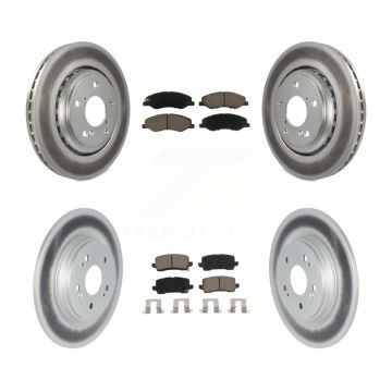 Front Rear Coated Disc Brake Rotors And Ceramic Pads Kit For 2018-2023 Honda Odyssey KGC-100732
