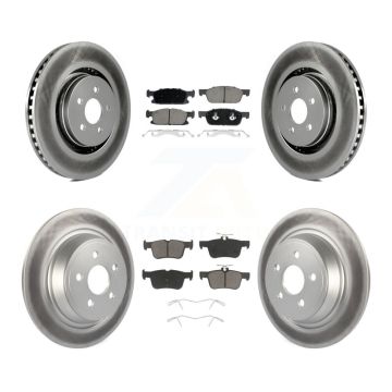 Front Rear Coat Disc Brake Rotors Ceramic Pad Kit For Ford Fusion Lincoln MKZ Continental KGC-100744
