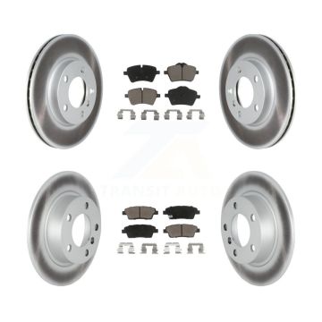 Front Rear Coat Disc Brake Rotors Ceramic Pad Kit For Mini Cooper Countryman Paceman Base KGC-100765