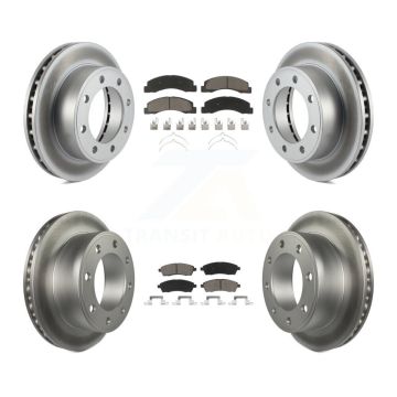 Front Rear Coat Disc Brake Rotors Ceramic Pad Kit For Ford F-250 Super Duty Excursion 4WD KGC-100771