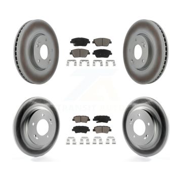 Front Rear Coated Brake Rotors Ceramic Pad Kit For Kia Optima With Electric Parking KGC-100784