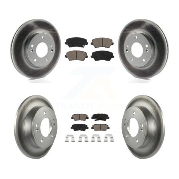 Front Rear Coat Brake Rotors Ceramic Pad Kit For Kia Forte Hyundai Elantra GT Forte5 Koup KGC-100789
