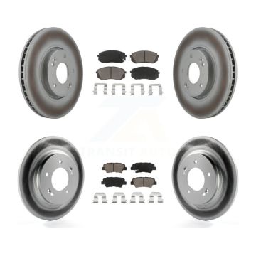 Front Rear Coated Disc Brake Rotors And Ceramic Pads Kit For Kia Soul EV KGC-100791