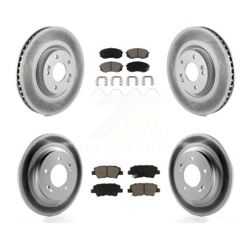 Front Rear Coated Brake Rotors Ceramic Pad Kit For Kia Optima With Electric Parking KGC-100794