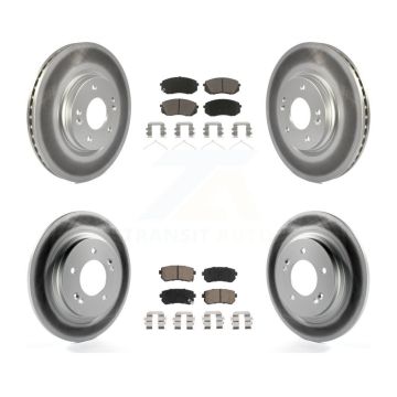 Front Rear Coat Brake Rotor Ceramic Pad Kit For 16 Kia Optima With Electric Parking KGC-100797