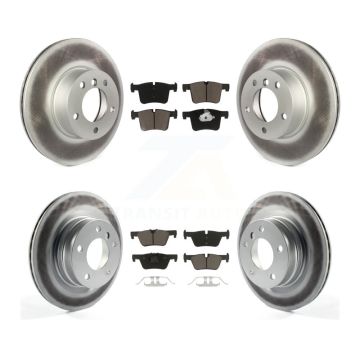 Front Rear Coated Disc Brake Rotors And Ceramic Pads Kit For BMW 320i 328d KGC-100801