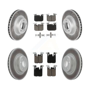 Front Rear Coated Disc Brake Rotors And Ceramic Pads Kit For 2018-2020 BMW M240i xDrive KGC-100803