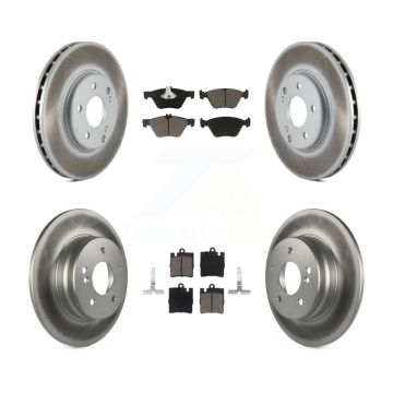 Front Rear Coated Brake Rotor & Ceramic Pad Kit For Mercedes-Benz E320 CLK320 CLK430 E430 KGC-100812