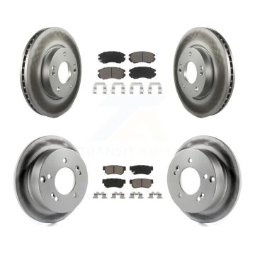 Front Rear Coat Brake Rotor Ceramic Pad Kit For Hyundai Tucson Kia Sportage Sonata Optima KGC-100821