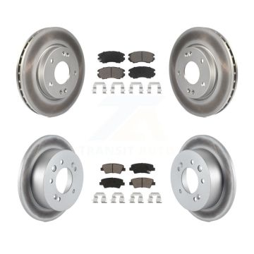 Front Rear Coat Brake Rotors Ceramic Pad Kit For 2010 Hyundai Elantra Sedan From 03 23 10 KGC-100825
