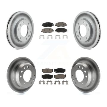 Front Rear Coat Brake Rotors Ceramic Pad Kit For Hyundai Entourage Kia Sedona To 04/27/06 KGC-100846