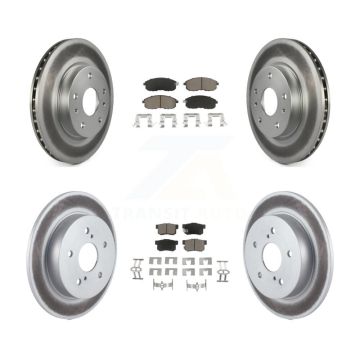 Front Rear Coated Disc Brake Rotors And Ceramic Pads Kit For Suzuki SX4 Crossover KGC-100849