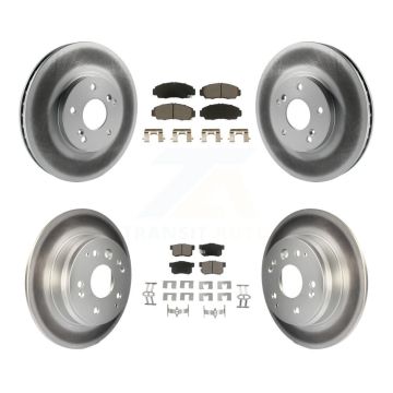 Front Rear Coated Disc Brake Rotors And Ceramic Pads Kit For Acura TL KGC-100861