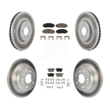 Front Rear Coat Brake Rotor Ceramic Pad Kit For 2004-2005 Acura TL Automatic transmission KGC-100877