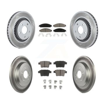 Front Rear Coat Disc Brake Rotor Ceramic Pad Kit For Ford Five Hundred Freestyle Taurus X KGC-100900