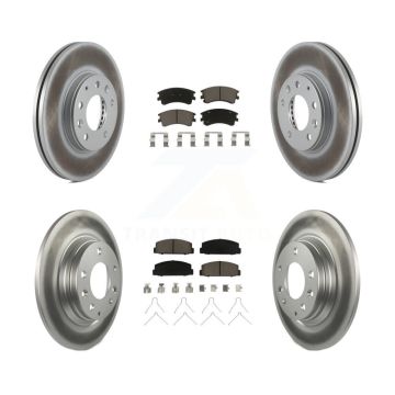 Front Rear Coated Disc Brake Rotors And Ceramic Pads Kit For 2003-2005 Mazda 6 KGC-100905