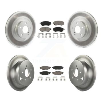Front Rear Coated Disc Brake Rotors And Ceramic Pads Kit For Subaru Forester XV Crosstrek KGC-100908