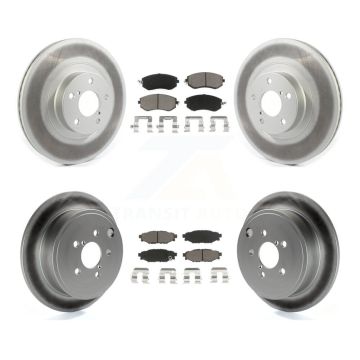Front Rear Coated Brake Rotors Ceramic Pad Kit For Subaru Impreza Forester Outback Legacy KGC-100910