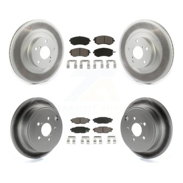 Front Rear Coated Brake Rotors Ceramic Pad Kit For Subaru Outback Forester Impreza Legacy KGC-100911