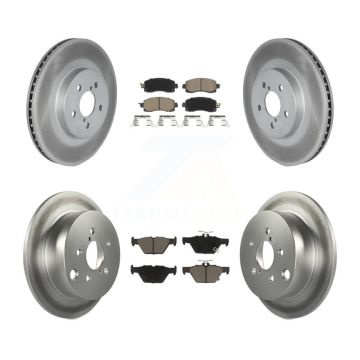 Front Rear Coated Disc Brake Rotors And Ceramic Pads Kit For Subaru Crosstrek KGC-100921