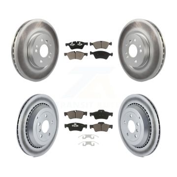 Front Rear Coated Disc Brake Rotor Ceramic Pad Kit For Mercedes-Benz ML500 R320 R350 R500 KGC-100936