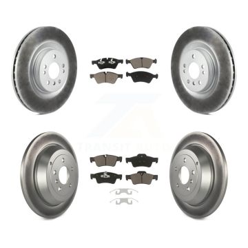 Front Rear Coated Disc Brake Rotors And Ceramic Pads Kit For Mercedes-Benz ML320 KGC-100938