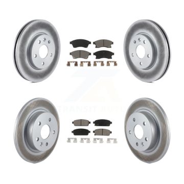 Front Rear Coated Disc Brake Rotors And Ceramic Pad Kit For Chevrolet Cruze Sonic Limited KGC-100943