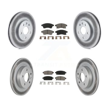 Front Rear Coated Disc Brake Rotors And Ceramic Pads Kit For Chevrolet Cruze KGC-100946