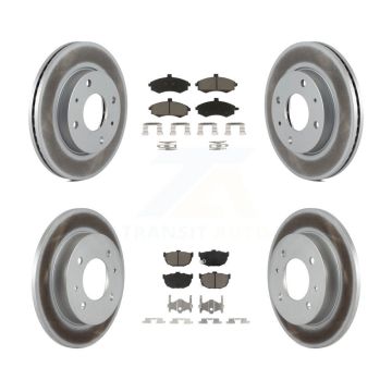 Front Rear Coated Disc Brake Rotor & Ceramic Pad Kit For Hyundai Elantra rear brakes KGC-100961