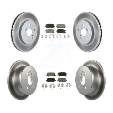 Front Rear Coat Disc Brake Rotors Ceramic Pad Kit For Lexus RX350 RX330 Toyota Highlander KGC-100964