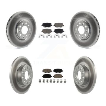 Front Rear Coated Disc Brake Rotors And Ceramic Pads Kit For Jeep Renegade Fiat 500X KGC-100971