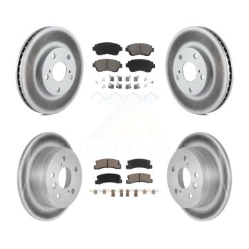 Front Rear Coated Disc Brake Rotors And Ceramic Pads Kit For Toyota Camry KGC-100973