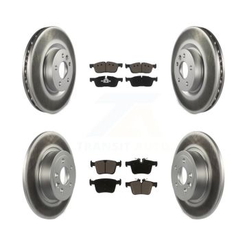 Front Rear Coated Disc Brake Rotors And Ceramic Pads Kit For Land Rover Range Evoque KGC-100974