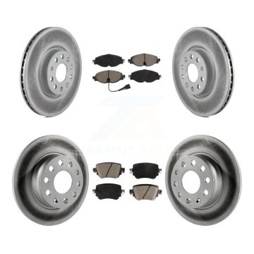 Front Rear Coat Disc Brake Rotors Ceramic Pad Kit For Volkswagen GTI Golf Alltrack Passat KGC-100978