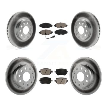 Front Rear Coated Disc Brake Rotors And Ceramic Pads Kit For Volkswagen Golf SportWagen KGC-100980