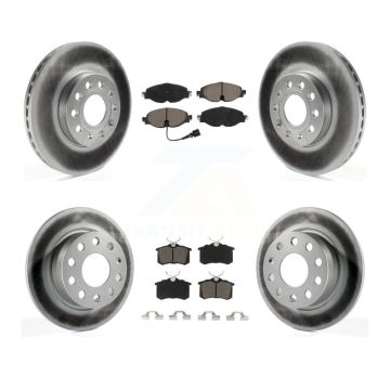 Front Rear Coat Brake Rotors Ceramic Pad Kit For Volkswagen Golf SportWagen DIESEL engine KGC-100983