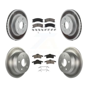Front Rear Coated Disc Brake Rotors And Ceramic Pads Kit For Jeep Grand Cherokee KGC-100985