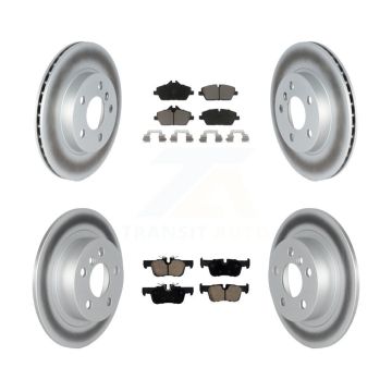Front Rear Coated Disc Brake Rotors And Ceramic Pads Kit For 2014-2017 BMW i3 KGC-100989