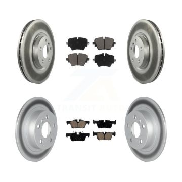 Front Rear Coated Disc Brake Rotors & Ceramic Pad Kit For Mini Cooper Countryman S ALL4 KGC-100993