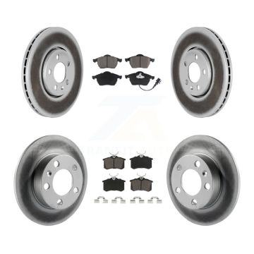 Front Rear Coated Disc Brake Rotors And Ceramic Pads Kit For Volkswagen Beetle KGC-100995