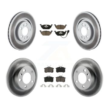 Front Rear Coated Disc Brake Rotors And Ceramic Pads Kit For Volkswagen Beetle KGC-100996