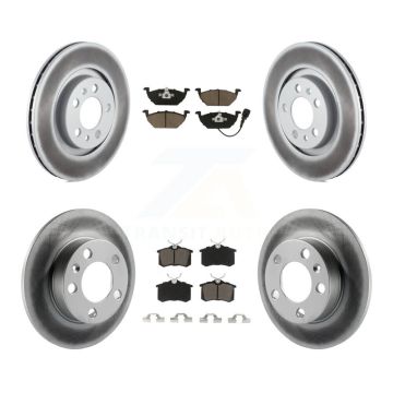 Front Rear Coated Disc Brake Rotors Ceramic Pad Kit For Volkswagen Jetta Golf City Beetle KGC-100998