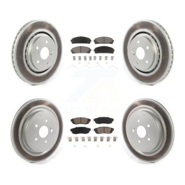 Front Rear Coated Disc Brake Rotors Ceramic Pad Kit For Lexus RX350 RX450h RX350L RX450hL KGC-101000