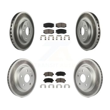 Front Rear Coated Brake Rotors Ceramic Pad Kit For Chevrolet Malibu Impala Buick LaCrosse KGC-101001